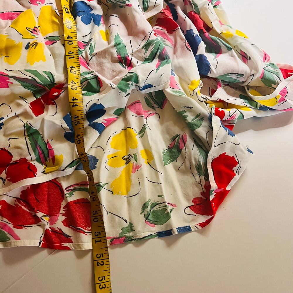 Rixo Target Abstract Floral Mock Neck Ruffle Midi Dress Size 8 Multicolored - Picture 10 of 11
